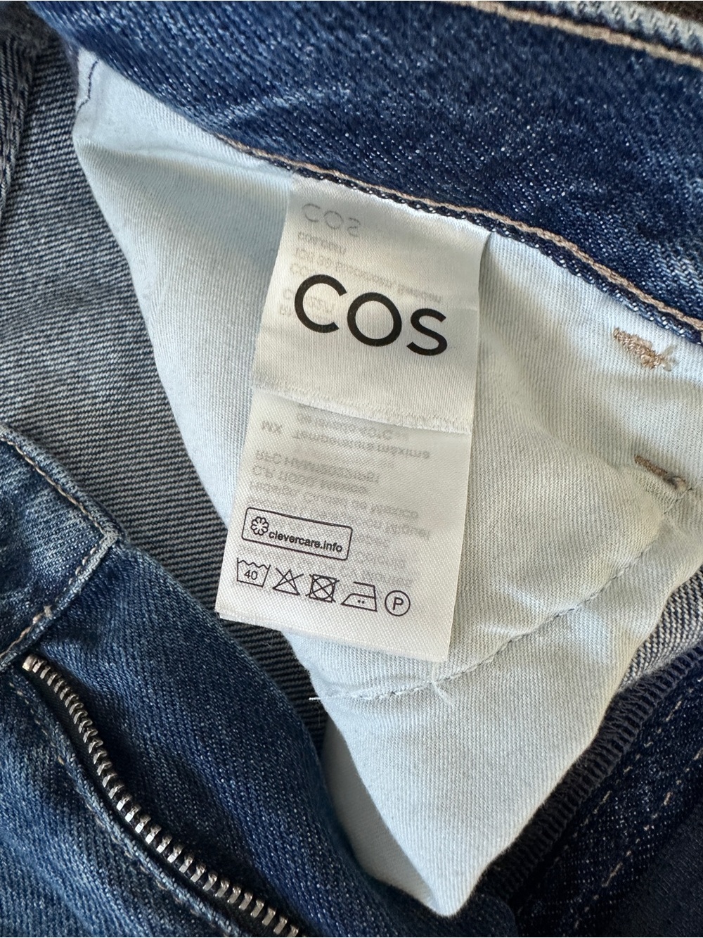 COS Tapered Leg High Rise Ankle Jeans Blue Denim Size 26 - Picture 6 of 13